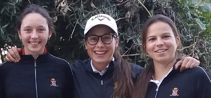 Sandra Vázquez, Nuria Jiménez y Ana Pagés en el Campeonato de Madrid Femenino