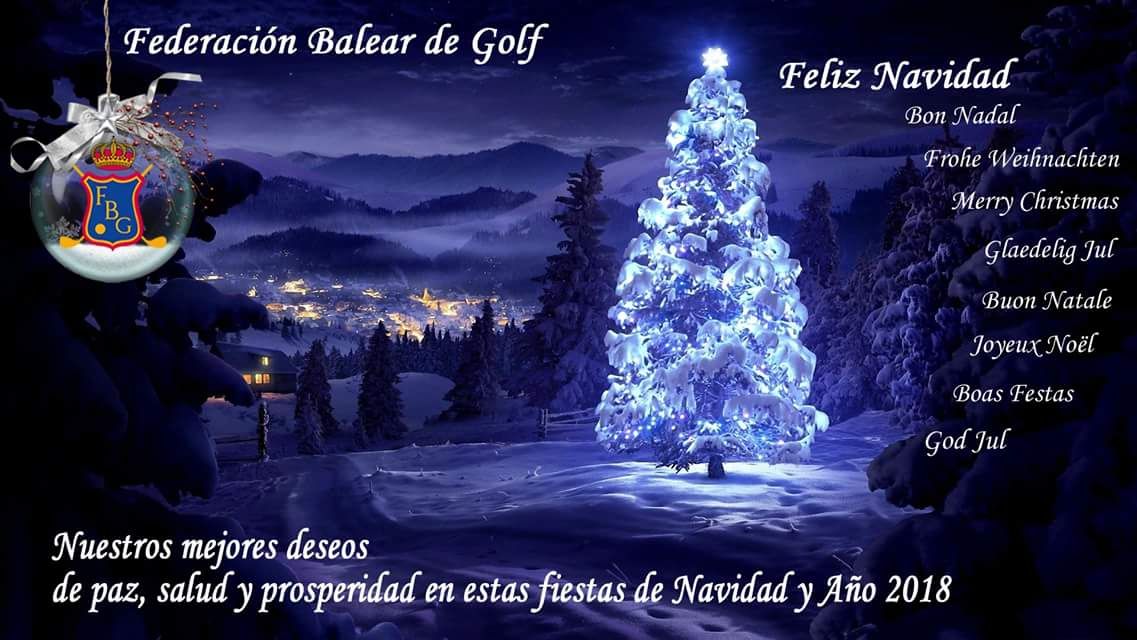 Desde la Federación Balear de Golf os deseamos Felices Fiestas