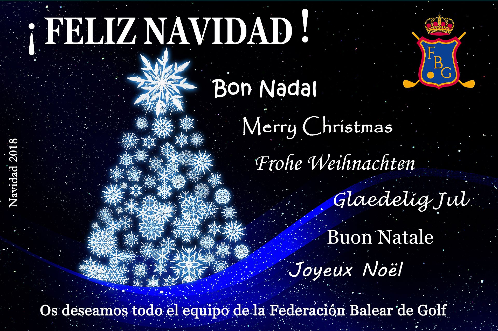 La Federación Balear de Golf os desea Felices Fiestas y Próspero 2019