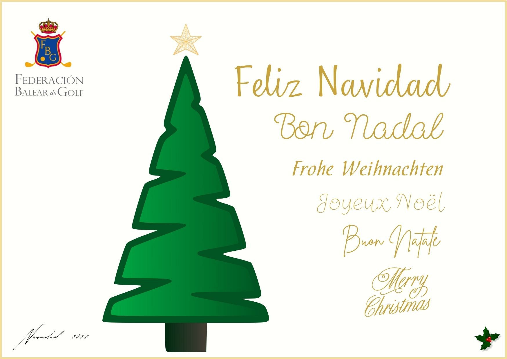 La Federación Balear de Golf os desea una Feliz Navidad