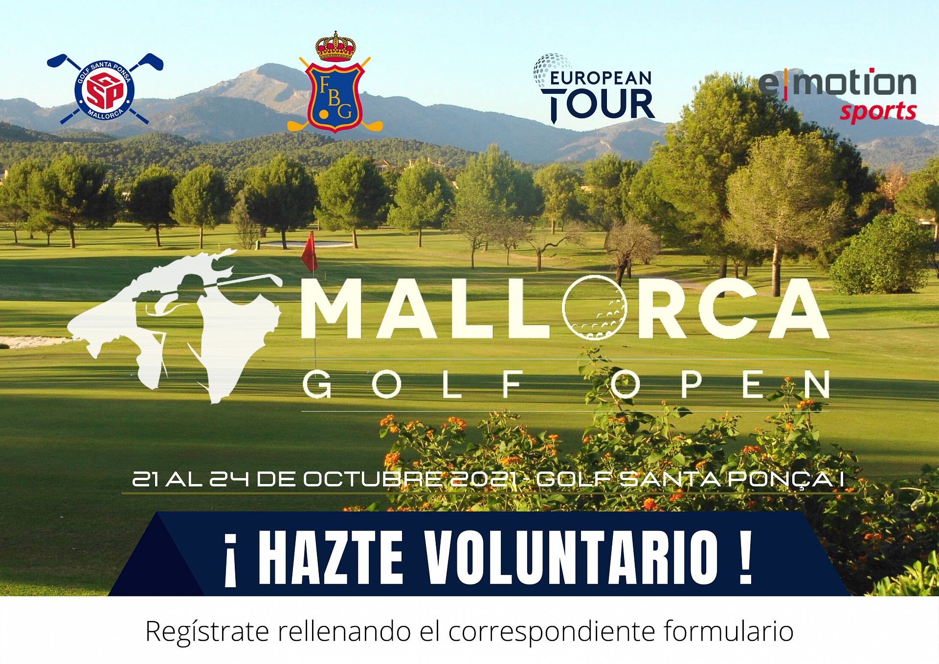 Captación de voluntarios Mallorca Golf Open 2021