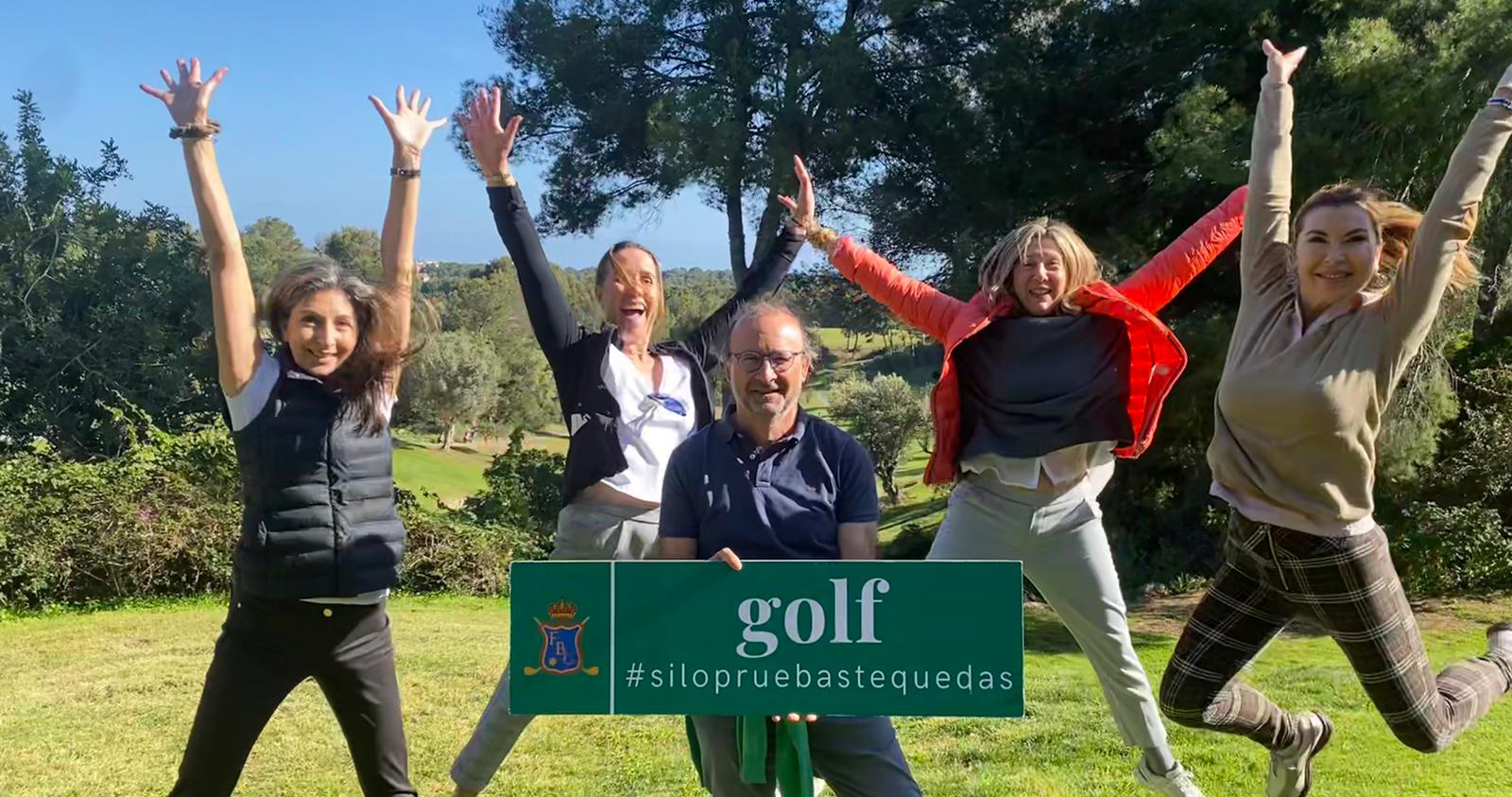 Seguimos con la campaña  #silopruebastequedas para promocionar la práctica del golf