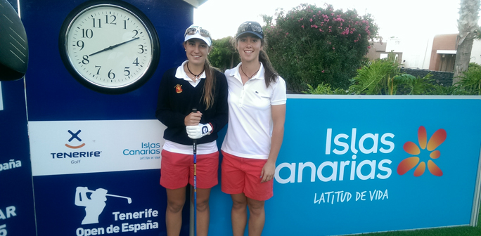 Nuria Iturrios y Luna Sobrón en el Tenerife Open de España