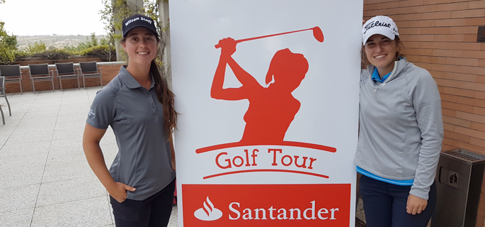 Nuria Iturrios y Luna Sobrón presentes en el Santander Golf Tour