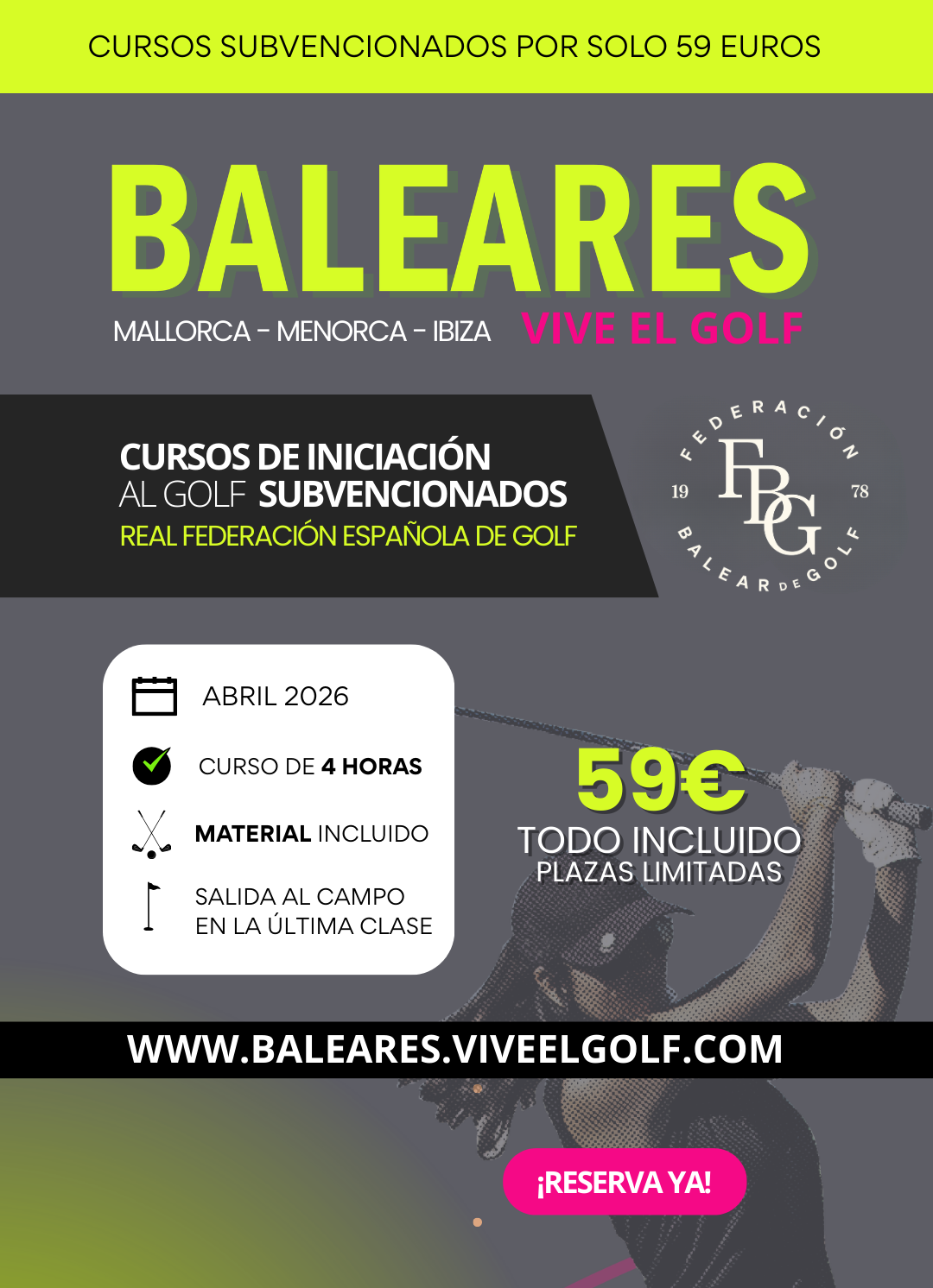 Nueva edición de los cursos de iniciación al golf